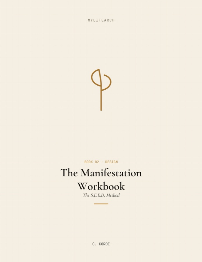 Cover of The Manifestation Workbook by C. Corde, Book 02 in the MyLifeArch series